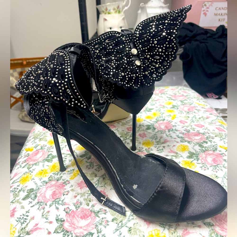 Beautiful Black butterfly heels